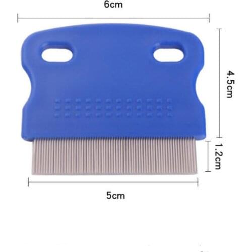 Lice Comb Non Slip Handle Nit Free Pet Dog Cat Louse Flea Remove Brush Stainless Steel Grooming Tools LX7308
