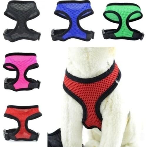 Adjustable Dog Harness NylonBreathable Mesh Vest Soft Comfort Harness Dogs Puppy Cat Collar Pets Chest Strap Leash XS-XL