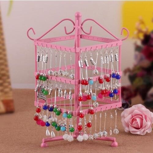 New Surprise Price 96 Holes Earrings Stud Necklace Jewelry Display Tray Jewllery Organization Multifunctional Metal Display