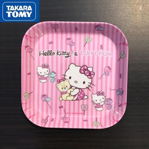 TAKARA TOMY cartoon table creative melamine dinner plate with small square plate household cake snack snack dregs plate
