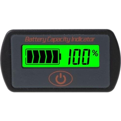 12V 24V LCD Battery Capacity Voltmeter Tester Indicator Car Lead-acid Lithium