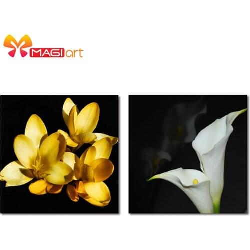 Cross stitch kits Embroidery needlework sets 11CT water soluble canvas patterns 14CT Flower painting different flowers-NCMF085