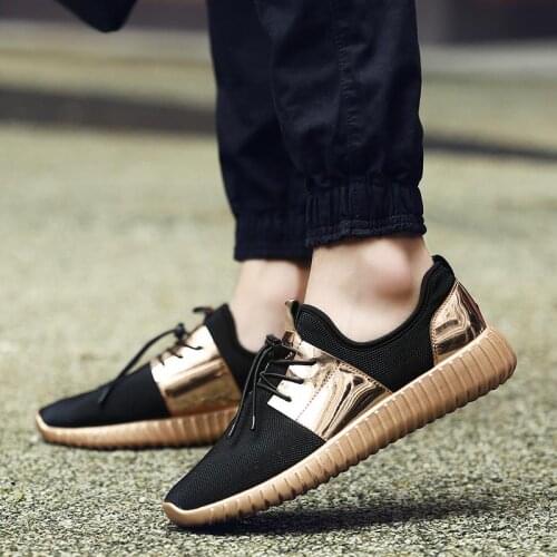Plus Size Summer Light Weight Sports Shoes for Male Sneakers Women Sport Shoes Running Balck Gold Toning Athletic Trainers A-548