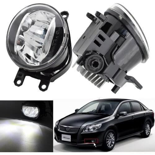 1pair Car Styling Fog Light LED Light Daytime Running Light DRL White Yellow For Toyota Corolla Axio 2008 2009 2010 2011 2012