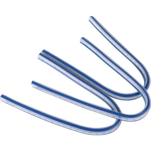 1Pc 30CM Flexible Curve Ruler Drafting Drawing Measure Tool Soft Plastic Tape Measure Ruler