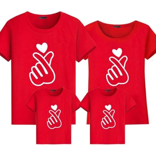 2019 Summer family matching clothes casual cotton family tshirts father mother daughter son t-shirts