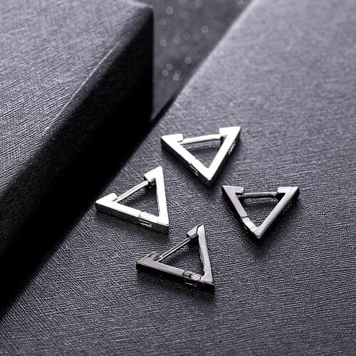 2020 New Fashion Creative Geometric Men Women Triangle Earrings Black Gifts Aretes De Mujer Modernos 2021