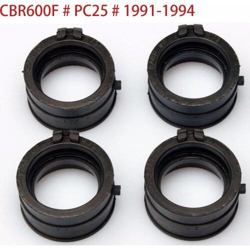 4X Interface Carburetor Intake outlet Manifold Adapter Insulator for Honda CBR600F # PC25# 1991 1992 1993 1994 CBR 600F 600 F