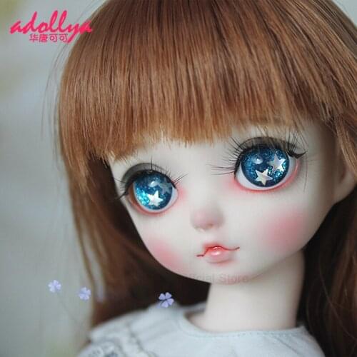 Adollya Doll Accessories BJD 3D Eyes Star Acrylic Eyeballs Anime Fine Flash Fake Eyes for Dolls Suitable for 1/3 1/4 1/6 Dolls