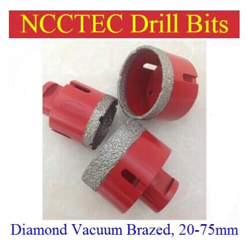 [M14 thread ] 43mm diameter Diamond Vacuum Brazed Core Drill Bits CD43VBM14 FREE shipping | 1.7'' granite hole saw drill tools