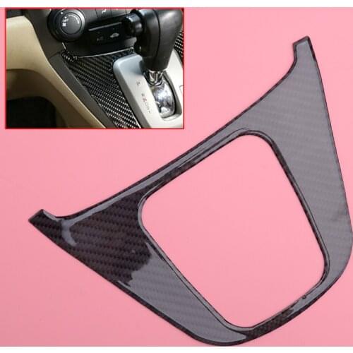 Car Carbon Fiber Inner Gear Shift Box Cover Trim Frame Sticker Moulding Fit For Honda CRV CR-V 2007 2008 2009 2010 2011