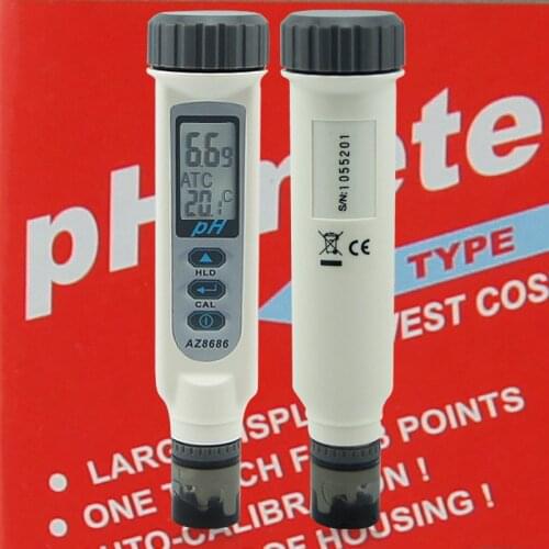 AZ8686 Waterproof Laboratory PH meter Portable PH Pen Water Quality Tester Monitor Aquarium Industrial High precision 0.05