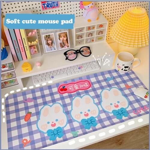 Large Cartoon Mouse Pad Students Writing Pad Waterproof Desktop Oil-proof Non-slip Desk Mat Kawaii Bear Rabbit Keyboard Game Pad