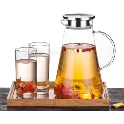 Thickened cooler kettle explosion-proof glass cold kettle high temperature home large-capacity fruit juice pot with tea filter c