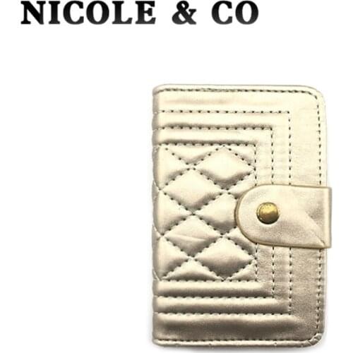 NICOLE & CO Fashion PU Leather Function28 Bits Card Case Business Card Holder Men Women Credit Card Bag ID
