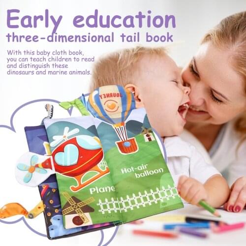 Baby Cloth Book Cartoon First Book Nerborn Early Educational Toys Development Cloth Books Infant Folding Activity Books