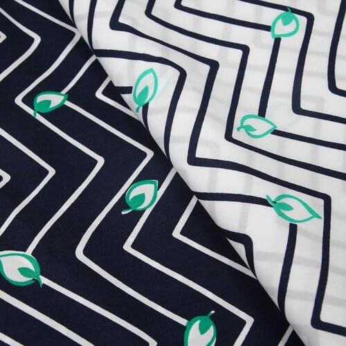 HLQON cotton sateen Polyline love printed fabric for women clothing sewing upholstery tissue wedding dress patchwork DIY