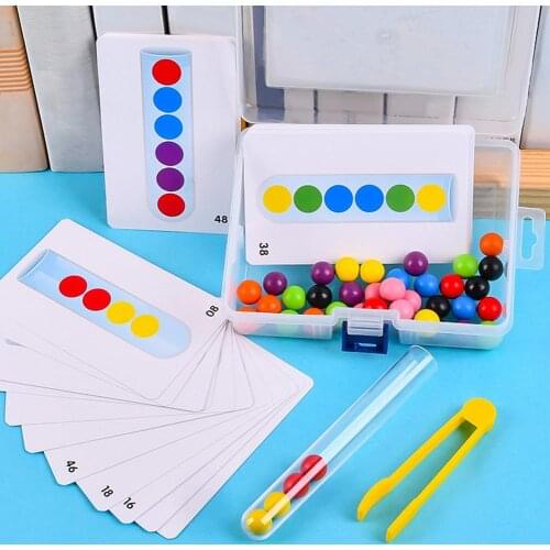 Speed Logic Game For Kids Fine Motor Skills Early Learning Color Recognition Training Movable Ball Childrens Educational Toys