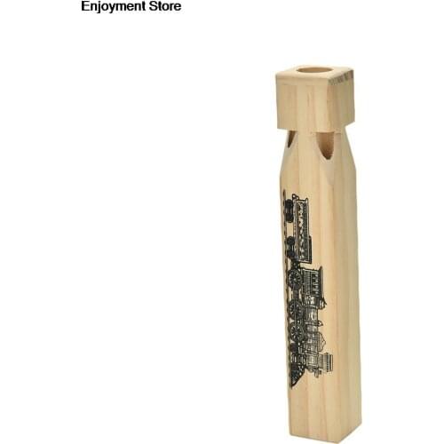 JULYHOT 1Pc Traditional Practical Wooden Musical Train Whistle Music Toy Funny Orff Musical Instrument