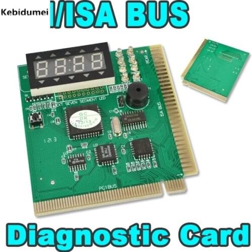 Kebidumei New Arrive PCI & ISA Motherboard Tester Diagnostics Display 4-Digit PC Computer Mother Board Debug Post Card Analyzer