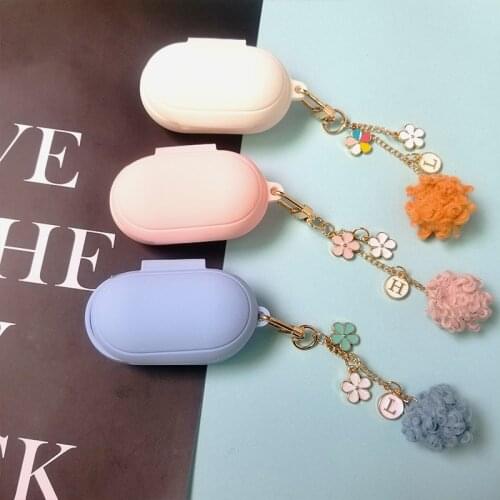 Cute Silicone Case for Samsung Galaxy Buds Plus Charging Box Sleeve Protective Case Bluetooth Earphone Skin Key ring Pendant