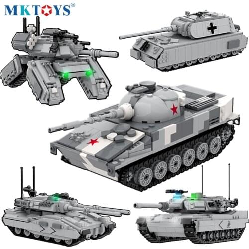 City 424Pcs Type 63 Amphibious Battle Tank Model Building Blocks Technic Military WW2 Army Soldier Bricks Toys Gift For Kids Boy