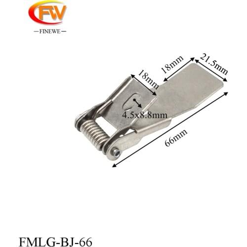 FINEWE Manufacturer nickel plated flat metal panel pushing clips for downlight spring plate clip FMLG-BJ-66