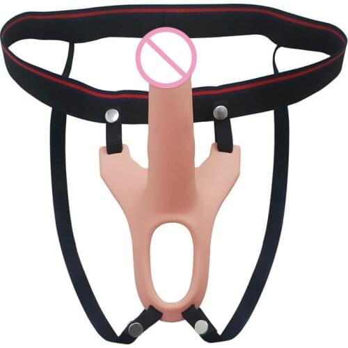 Wearable Hollow Dildos Elastic Harness Strap-on G spot Stimulator Adult Sex Toys Panties Strap On Penis Pants Sex Toys for Man
