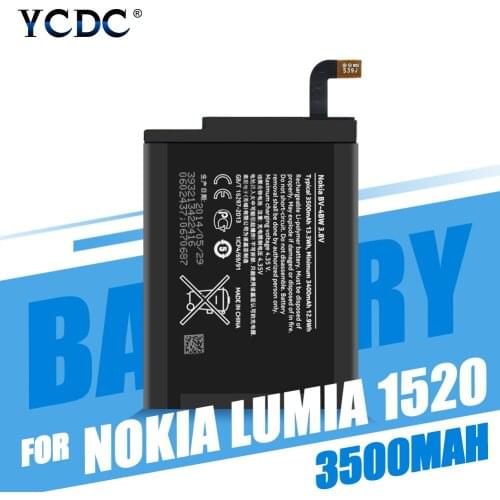 New 3500mAh BV-4BW Mobile Phone Replacement Battery For Nokia Lumia 1520 MARS Phablet RM-937 Bea Lumia1520 BV4BW Battery