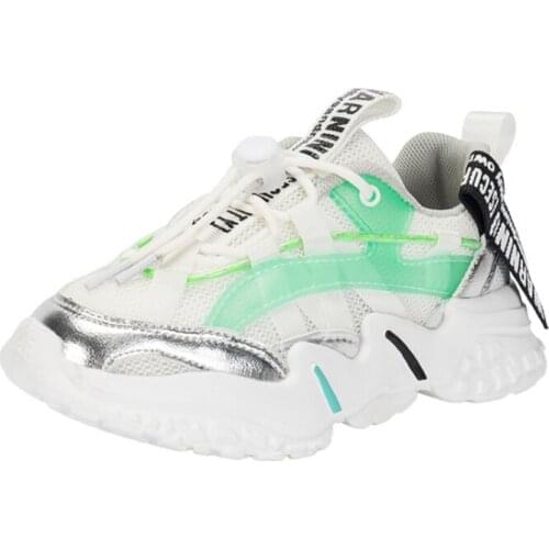 Fall 2021 New Kids Shoes Boys Girls Fashion Mesh Comfortable Casual Lightweight Breathable Soft Sport Running Shoes