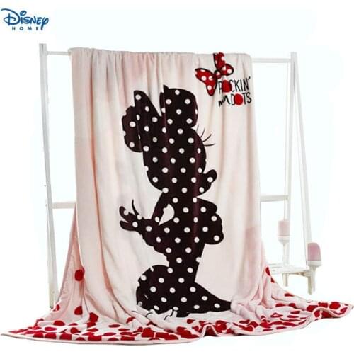 Polka Dot minnie mouse linens queen full size 200*230cm flannel blanket throw cartoon girl bed spread cover kid blanket sofa bed