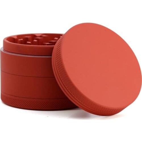 63mm Luxury 4 Layers Rubber paint Tobacco Grinder Cigarette Grinders Smoking Pipe gadget Herbal Spice Crusher Accessories