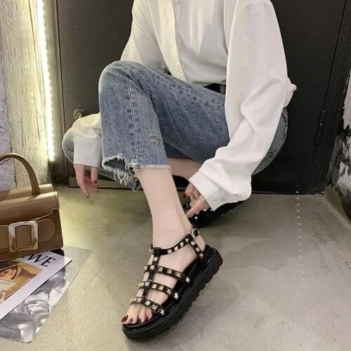 Women Gladiator Sandals Buckle Soft Jelly Shoes Woman Casual Thick Bottom Comfort Ladies Footwear 2021 Summer Female Fashion