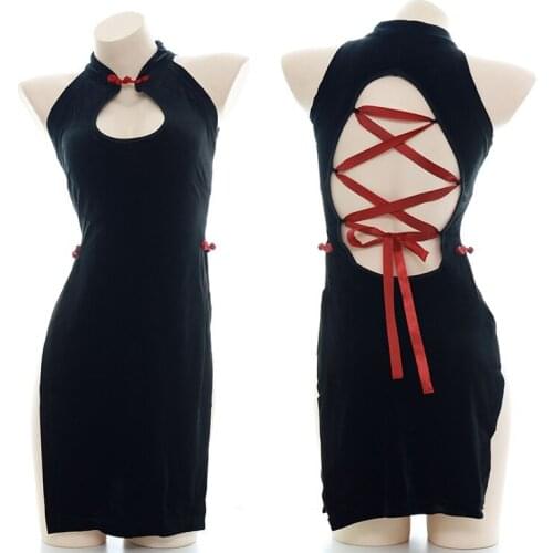 Sexy Teacher Schoolgirl Costume for Women Cheongsam Dress Slutty Clothes Erotic Cosplay Lingerie Anime Roleplay Teacher Uniform