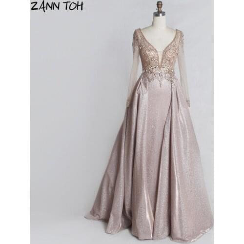 Reflective Dress Sleeve Sexy V Neck Beading Sequin Long Length A Line In Women' Dresses Plus Size