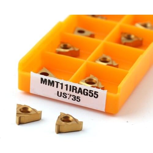 High Quanlity 10PCS MMT 16IR 16ER AG55 VP15TF UE6020 US735 Thread Turning Tool Carbide Blade CNC Lathe Slotted Thread Knife