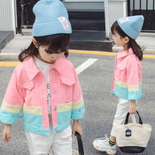 High Quality Kids Spring Autumn Rainbow Colors Costumes for Little Girls Cute Halloween Fashion Jackets 0-6 Years Baby Tops