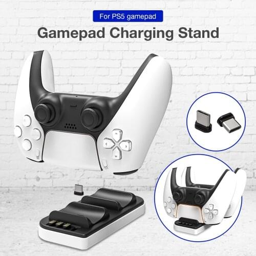 PS5 Controller Charger Single USB Fast Charging Docking Station Stand & LED Indicator For PS5 Controller Accessories