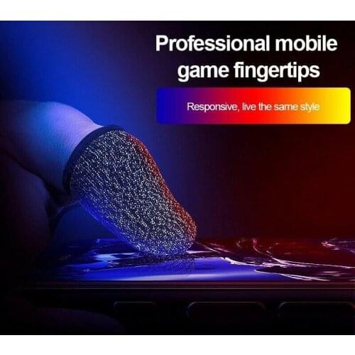 1 Pair Ultra-thin Fiber Finger Thumb Gloves Sweat Proof Finger Cots For Game