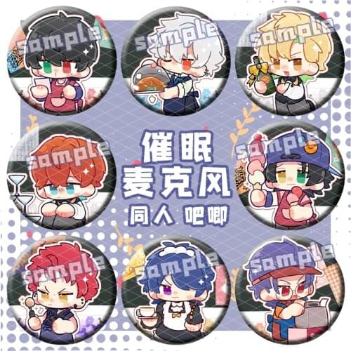 2021 Anime Badge Division Rap Battle Hypnosis Mic Ramuda Cartoon Figure Button Bedge Medal Toy Cosplay Brooch Pin Itabag Pendant