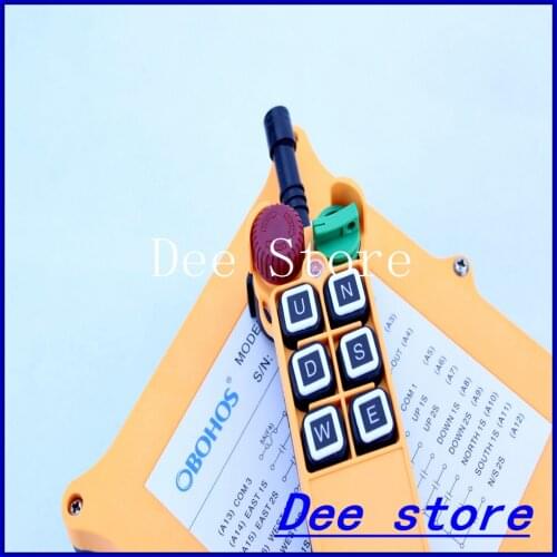 3 Motion 2 Speed 1 Transmitter Hoist Crane Truck Radio Remote Control Push Button Switch System Controller