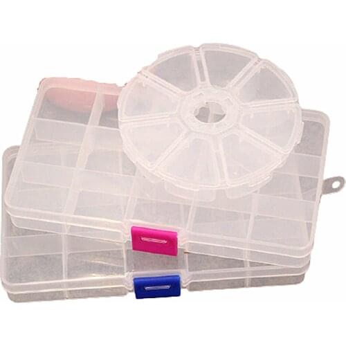 3pcs/pack Kunststoff Box Organizer Praktische Einstellbare Fach Schmuck Ohrring Bead Schraube Halter Fall Display fall strage bo