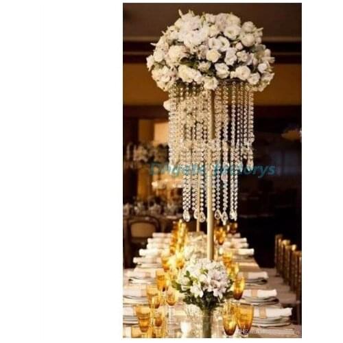 60cm Tall Wedding flower stand Wedding Crystal Road lead Wedding Props pedestal wedding column