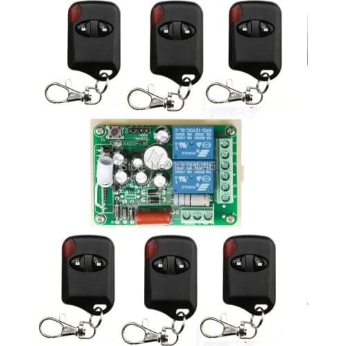 AC220V 2CH Wireless Remote Control Switch System teleswitch 1*Receiver +6 *cat eye Transmitters for Appliances Gate Garage Door