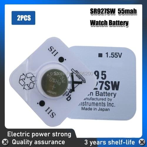2pcs FOR SEIZAIKEN 1.5V 395 SR927SW 399 SR927W LR927 LR927W SP395 SR927 610 AG7 Single grain packing Watch Battery