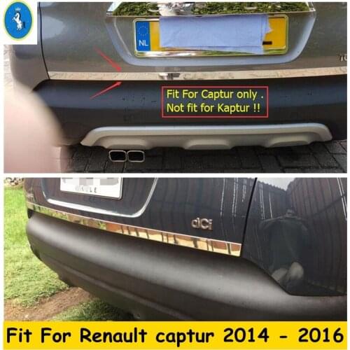 Accessories Rear Trunk Accent Cover Tail gate Tailgate Trim Back Boot Door Strip Sticker Fit For Renault Captur 2014 2015 2016