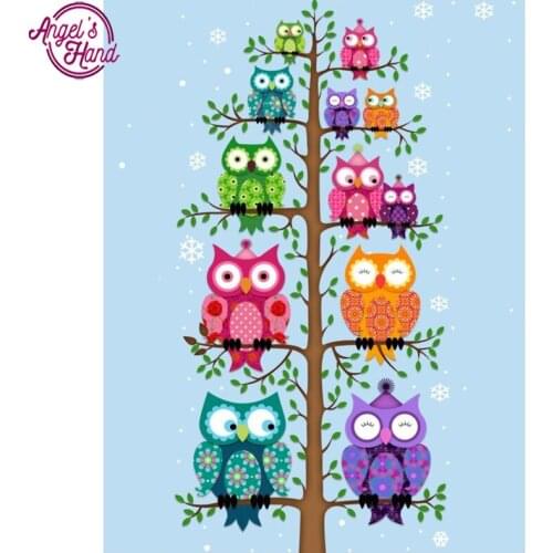 5D DIY diamond embroidery cartoon owl diamond painting Cross Stitch full drill Rhinestone mosaic home decoration gift