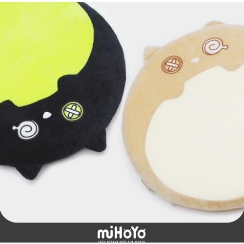 Anime Honkai Impact 3 Cute Black Cat Plush Stuffed Doll Seat Cushion Pillow Chair Seat Back Cushion Cartoon Toy Decorative Gift