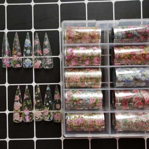 10 Colors Nail Foil Paper Transfer Paper Candy Paper Set Matte Nail Sticker 10 Color Set