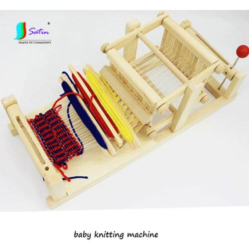 Wooden Replica Weaving/knitting Machine for Baby/child DIY Practical Ability Tool,Wooden Knitting Machine S0105H